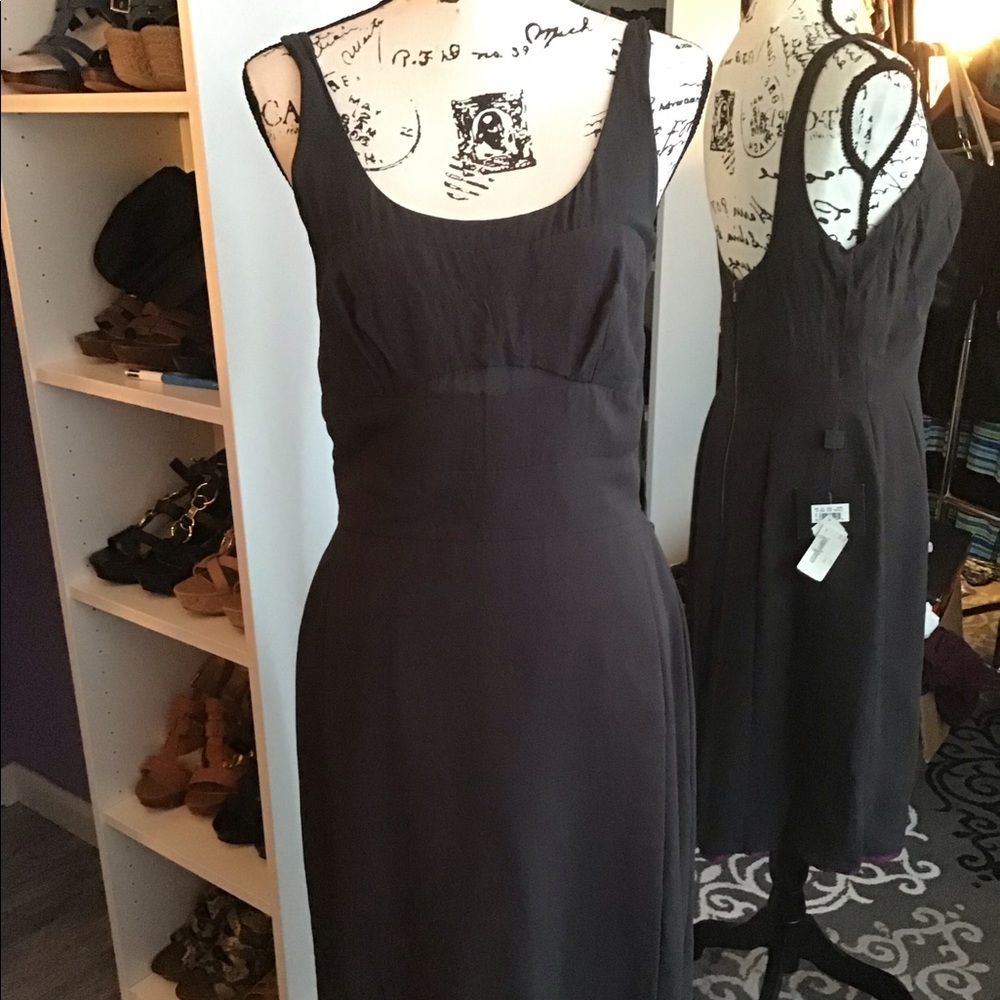 Narciso Rodriguez Black Silk Midi Dress 8